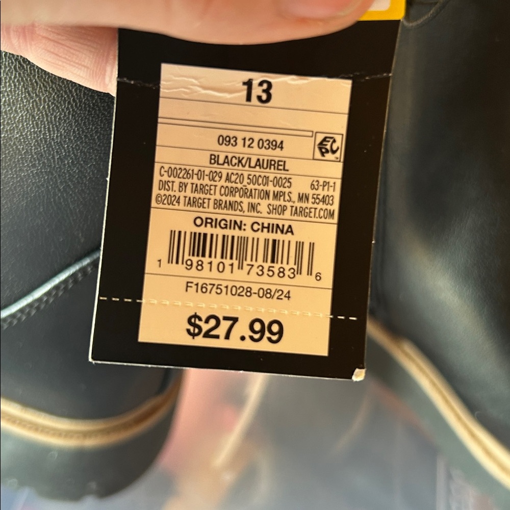Art Class Kids' Laurel Chelsea Boots Black Size 13 new - Picture 8 of 8